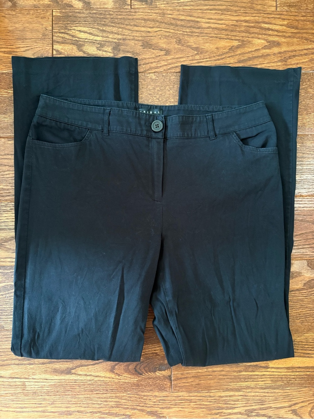 Tribal Black Straight-Leg Women's Pants